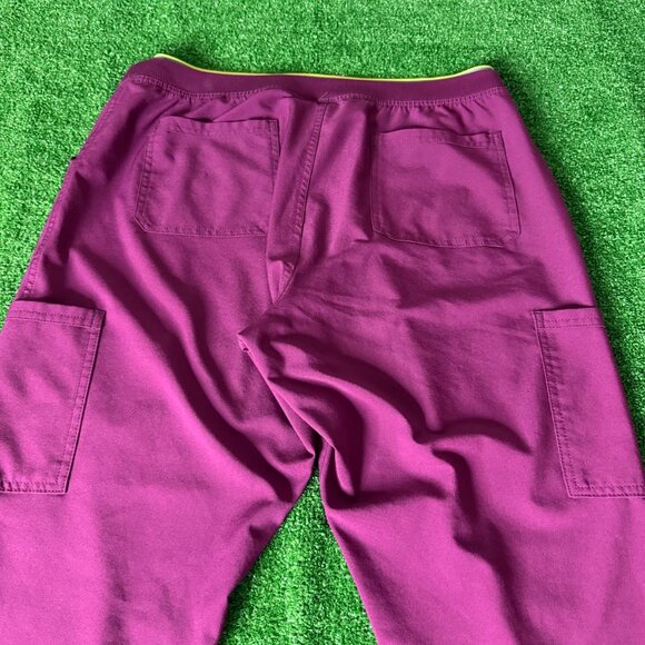 Dickies Womens Scrubs Retro Tapered Leg Pull On Burgundy Cargo Pant DK035 Size L - Picture 14 of 14
